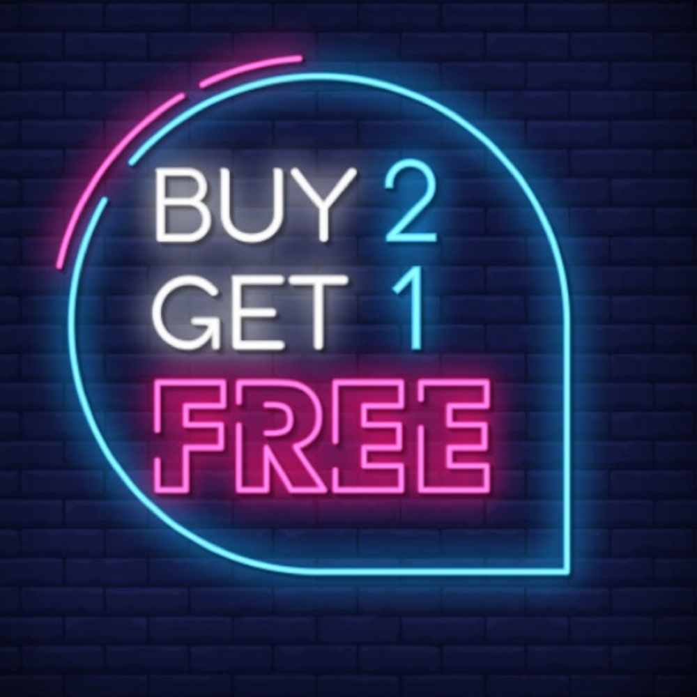 Buy 2 get 1 free!
